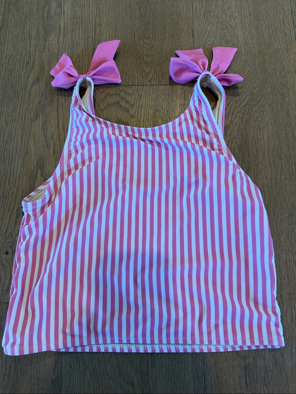 Pink Chicken Striped Tankini Top - 10